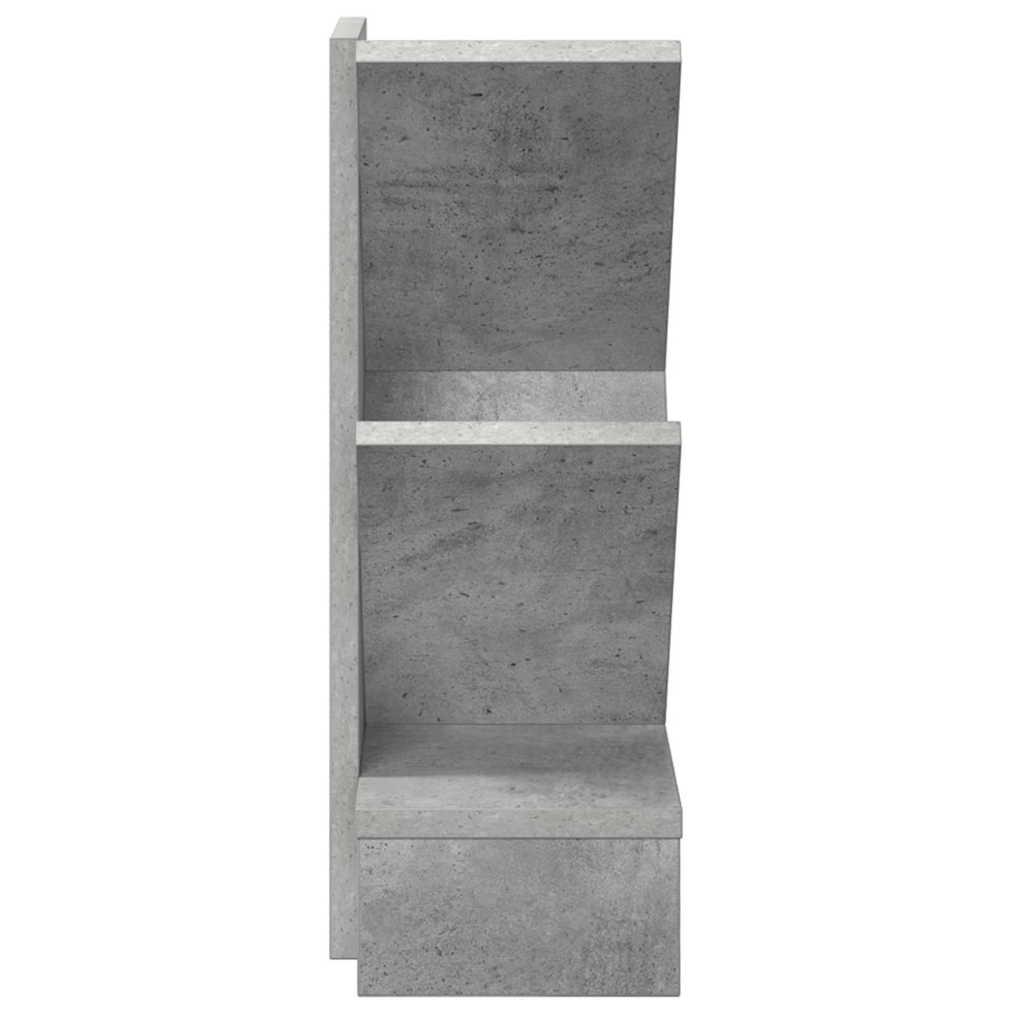 Træbogreol 3-lags 30 x 18 x 48 cm Konstrueret træ Betongrå