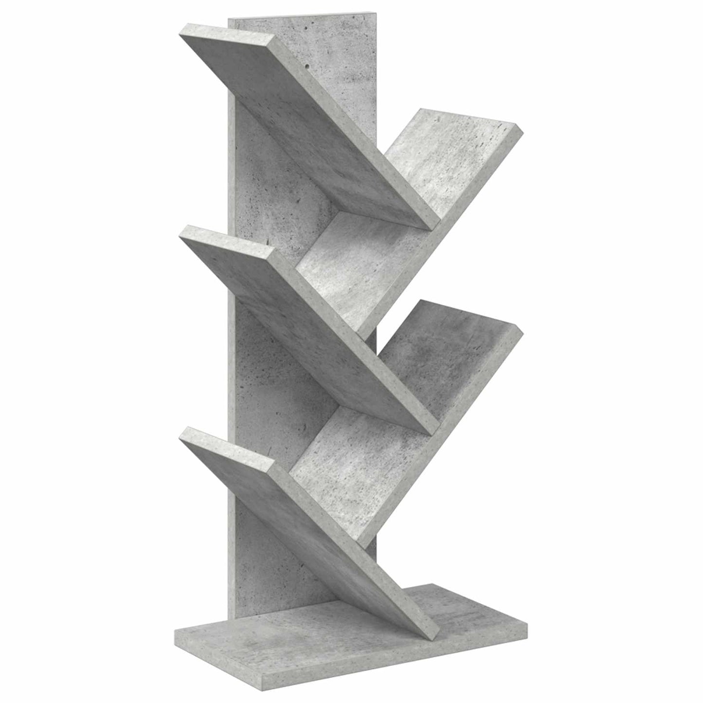 Træ Bogreol 4-Plan 30 x 18 x 60 cm Konstrueret træ Betongrå