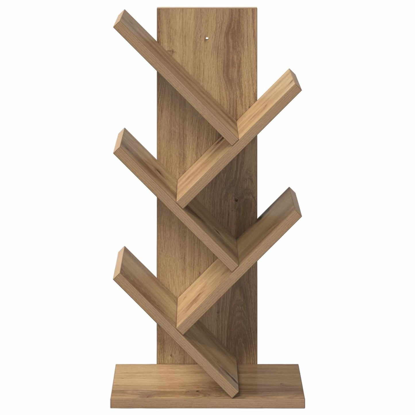 Træbogreol 4-niveau 30 x 18 x 60 cm Konstrueret træ Artisan-eg