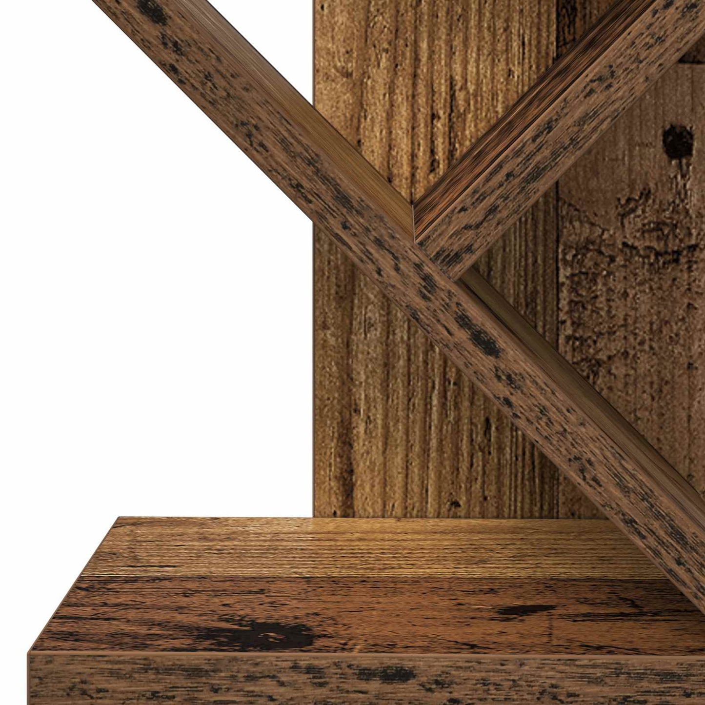 Træbogreol 6-tier 30 x 18 x 100 cm Konstrueret træ Gammelt træ