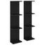 Væghylde 2 pcs Sort eg 25 x 15 x 100 cm Konstrueret træ