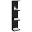 Væghylde 2 pcs Sort eg 25 x 15 x 100 cm Konstrueret træ