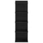 Væghylde 2 pcs Sort eg 30 x 15 x 100 cm Konstrueret træ