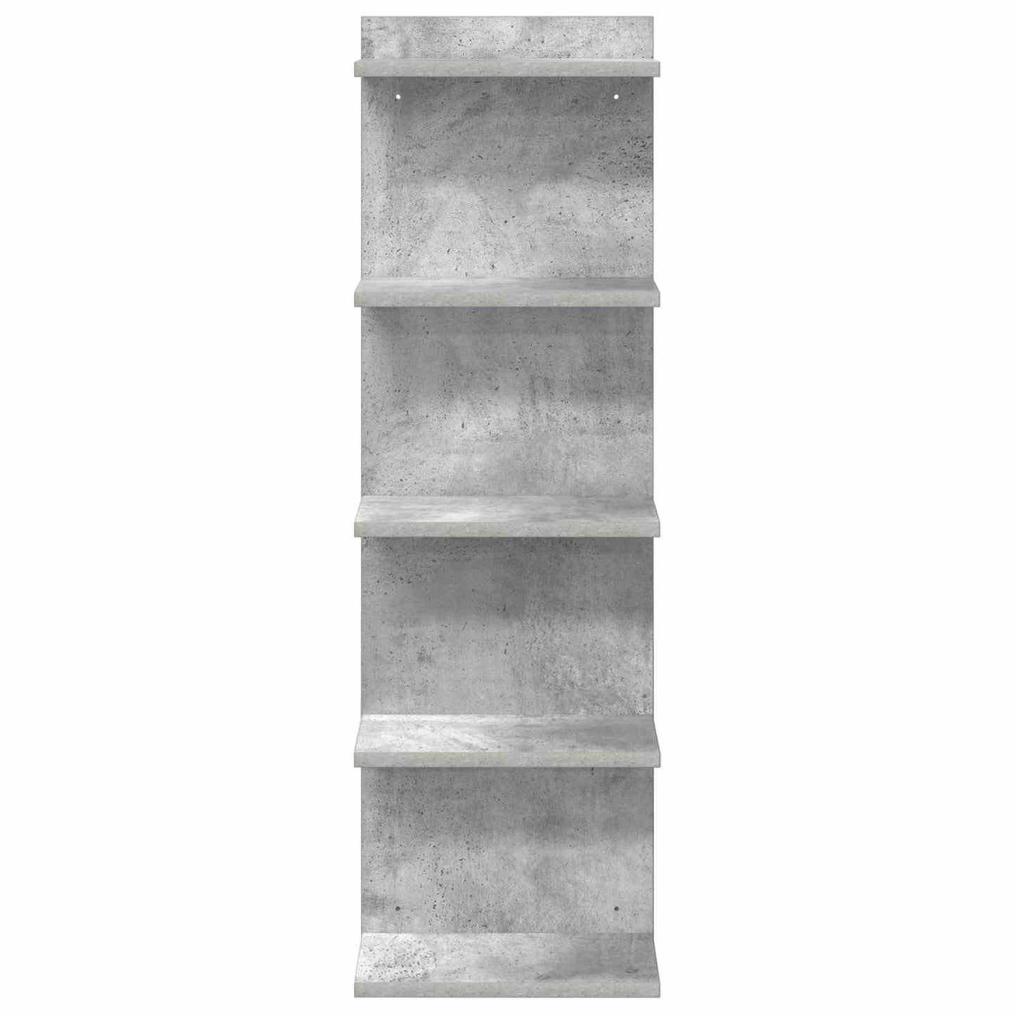 Væghylde 2 stk. Betongrå 30 x 15 x 100 cm Konstrueret træ