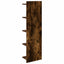 Væghylde 2 stk. Røget eg 30 x 15 x 100 cm Konstrueret træ