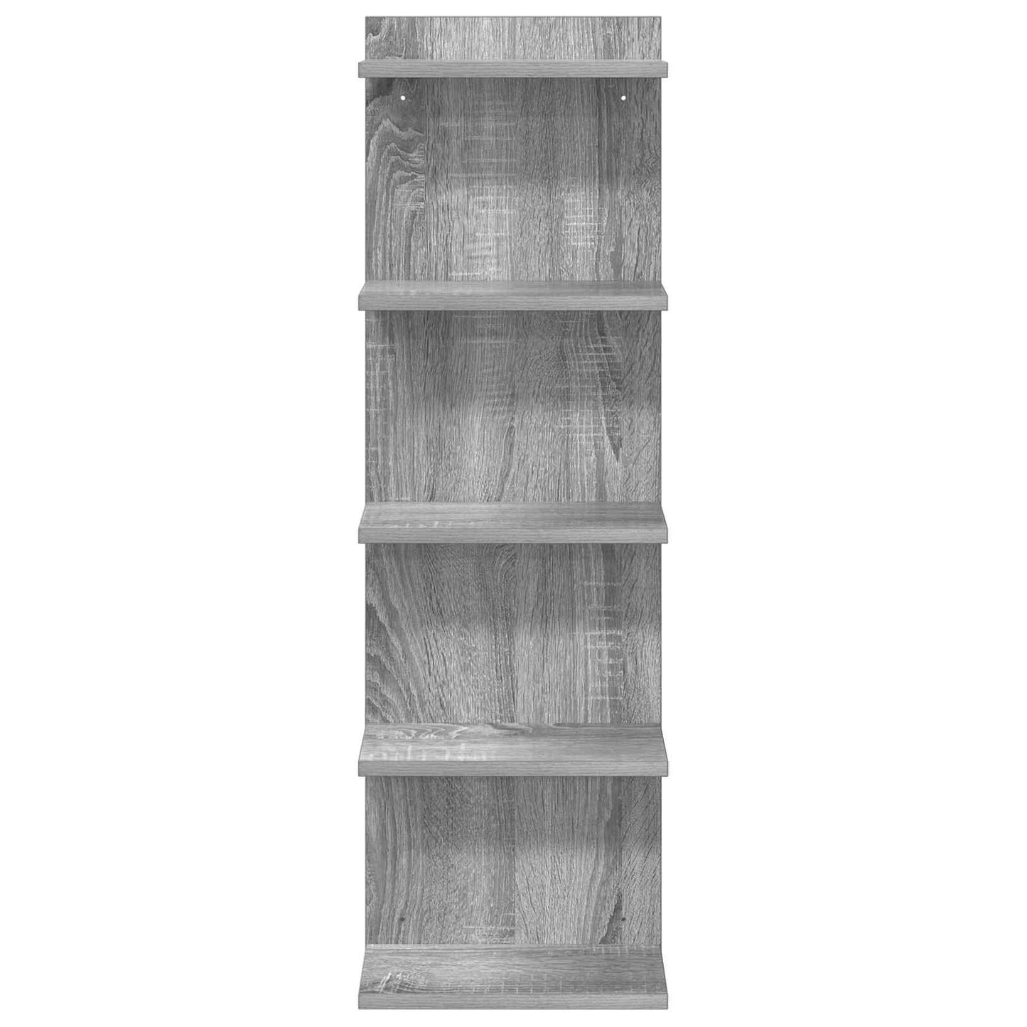 Væghylde 2 pcs Grå Sonoma 30 x 15 x 100 cm Konstrueret træ