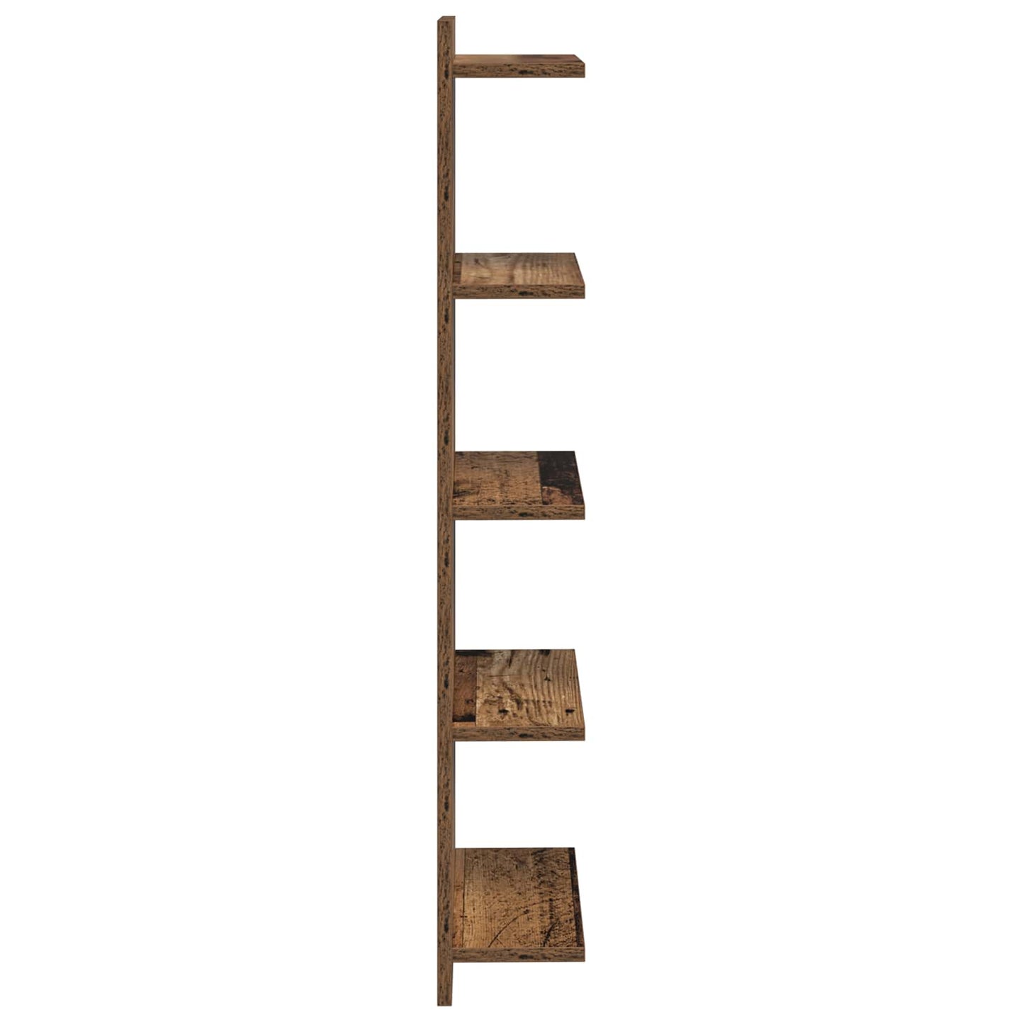 Væghylde 2 stk. Gammelt træ 30 x 15 x 100 cm Konstrueret træ