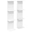 Væghylde 2 pcs Hvid 22 x 15 x 100 cm Konstrueret træ