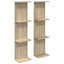 Væghylde 2 pcs Sonoma-eg 22 x 15 x 100 cm Konstrueret træ