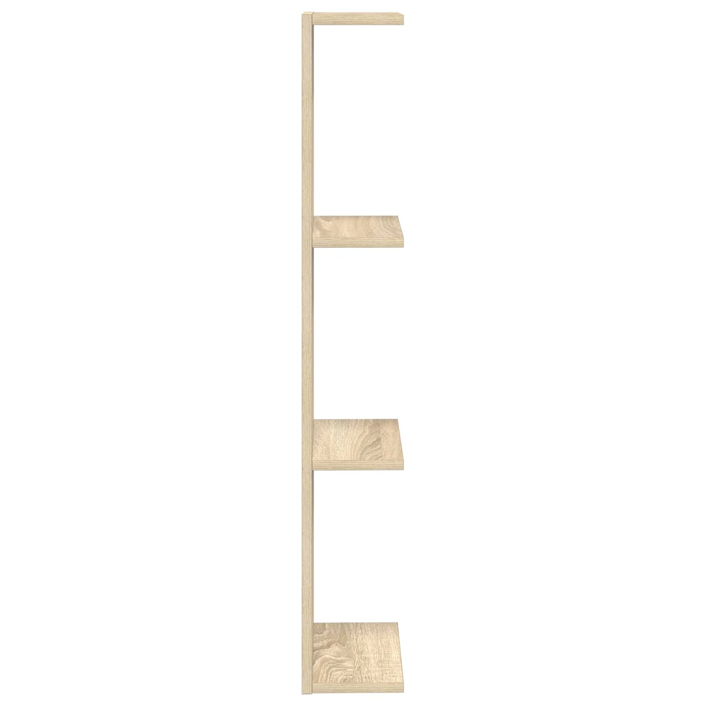 Væghylde 2 pcs Sonoma-eg 22 x 15 x 100 cm Konstrueret træ