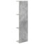 Væghylde 2 pcs Betongrå 22 x 15 x 100 cm Konstrueret træ