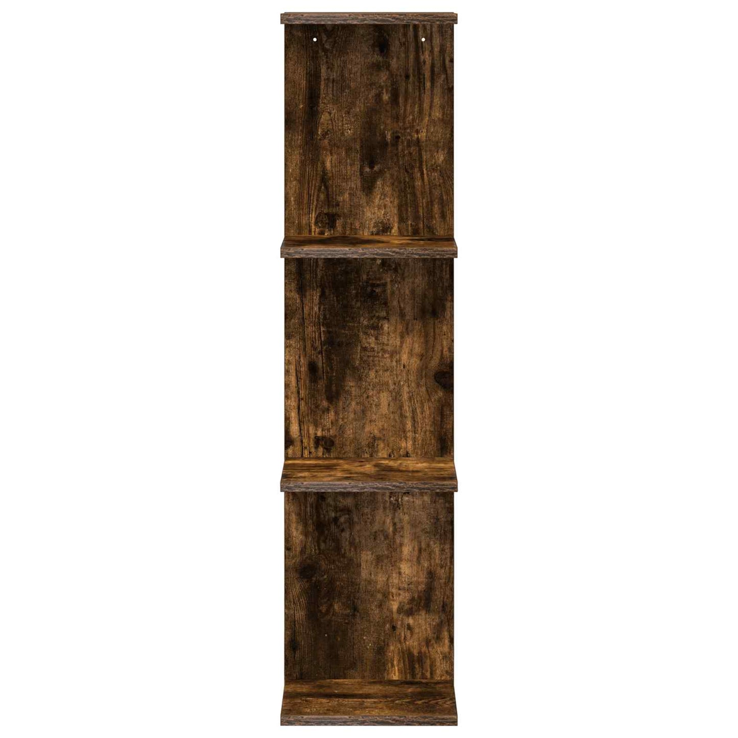Væghylde 2 pcs Røget eg 22 x 15 x 100 cm Konstrueret træ