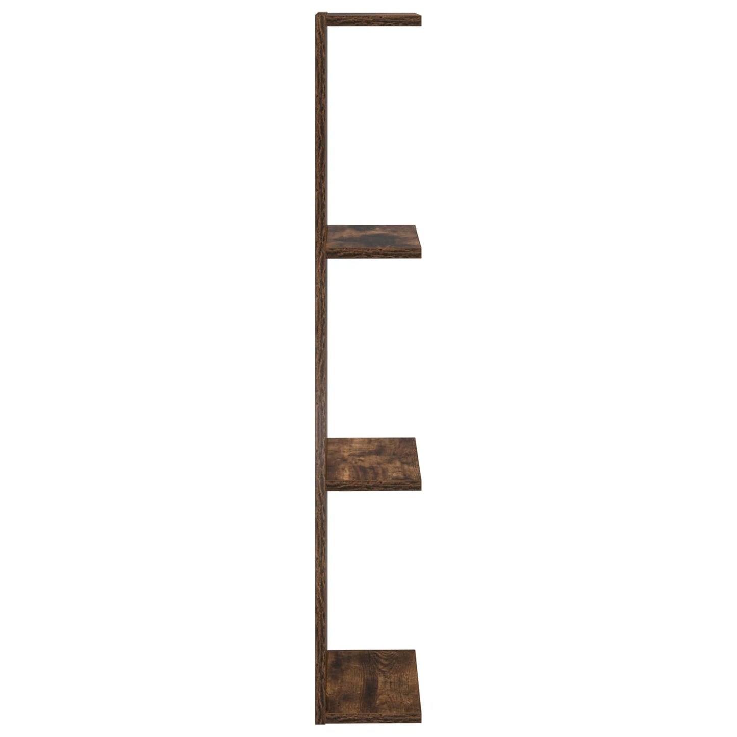 Væghylde 2 pcs Røget eg 22 x 15 x 100 cm Konstrueret træ