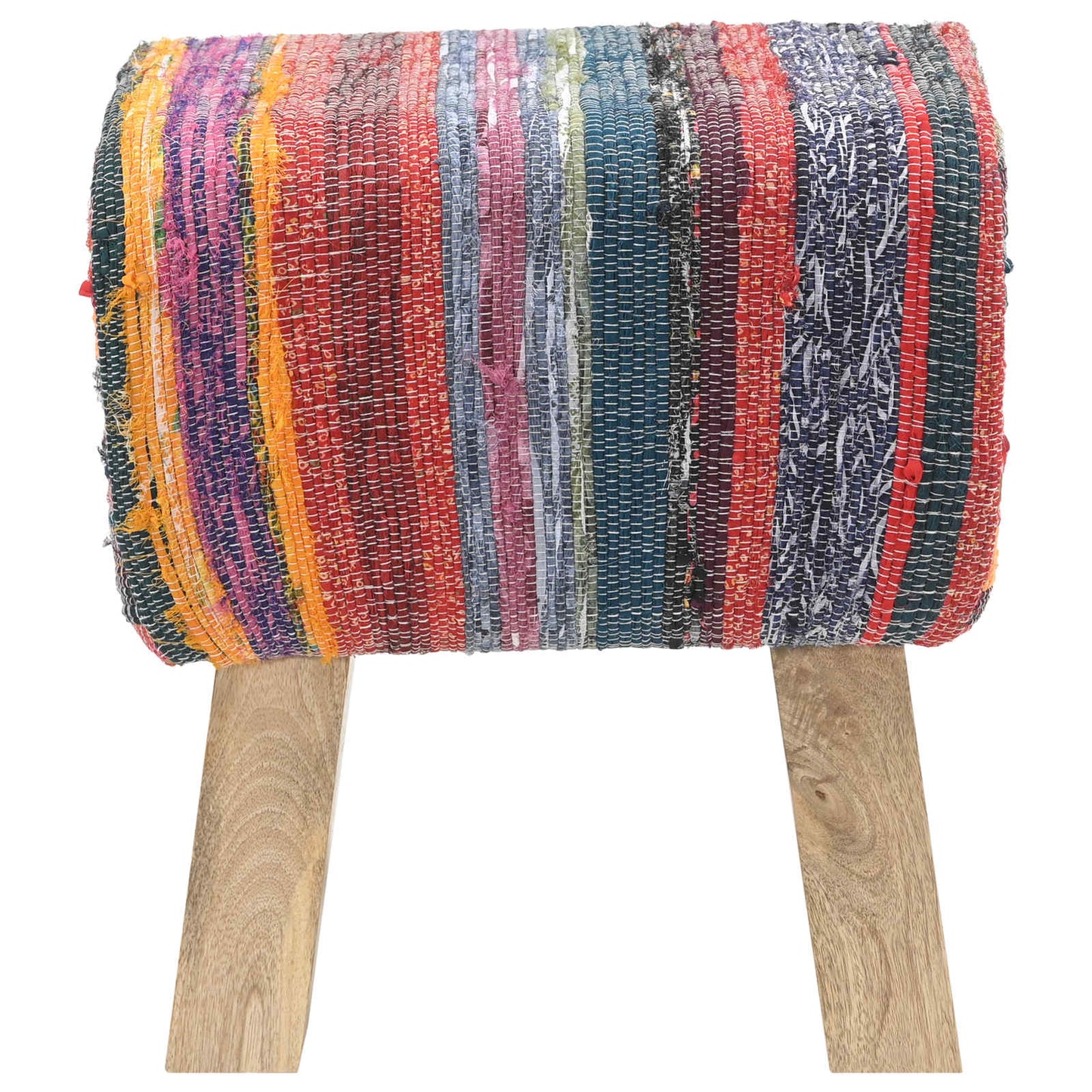 bænk 40 x 30 x 45 cm Ægte Læder Flerfarvet