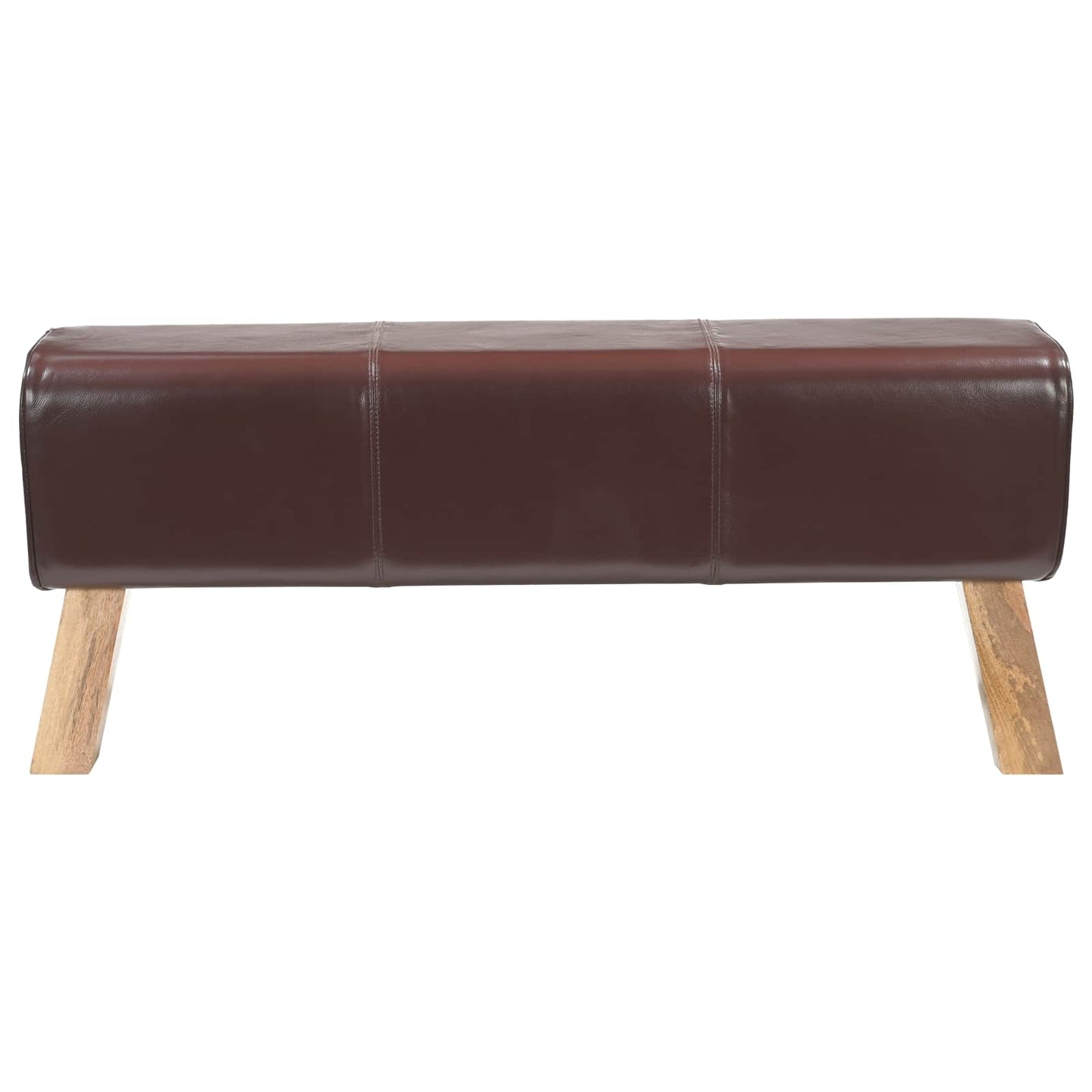 bænk 110 x 30 x 45 cm Ægte Læder Mørk Brun