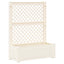 Stor blomsterkasse med espalier Hvid 99,5 x 43 x 133,5 cm PP