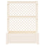 Stor blomsterkasse med espalier Hvid 99,5 x 43 x 133,5 cm PP