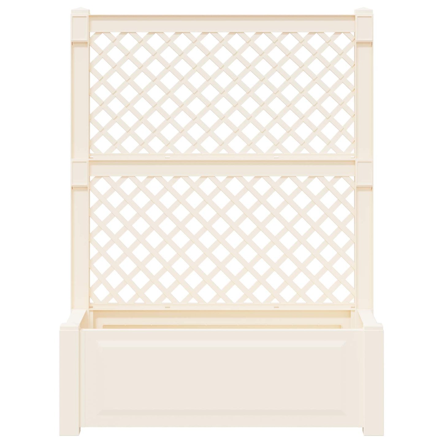 Stor blomsterkasse med espalier Hvid 99,5 x 43 x 133,5 cm PP