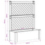 Stor blomsterkasse med espalier Hvid 99,5 x 43 x 133,5 cm PP