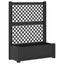 Stor blomsterkasse med espalier Antracit 99,5 x 43 x 133,5 cm