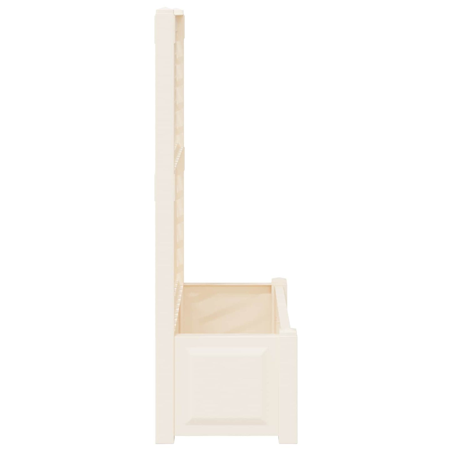 Stor blomsterkasse med espalier 2 pcs Hvid 143 x 143 x 133,5 cm