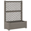 Stor blomsterkasse med espalier 2 pcs Grå 143 x 143 x 133,5 cm