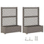 Stor blomsterkasse med espalier 2 pcs Grå 143 x 143 x 133,5 cm