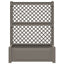 Stor blomsterkasse med espalier 2 pcs Grå 143 x 143 x 133,5 cm