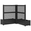 Stor blomsterkasse med espalier 2 pcs Antracit