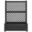 Stor blomsterkasse med espalier 2 pcs Antracit
