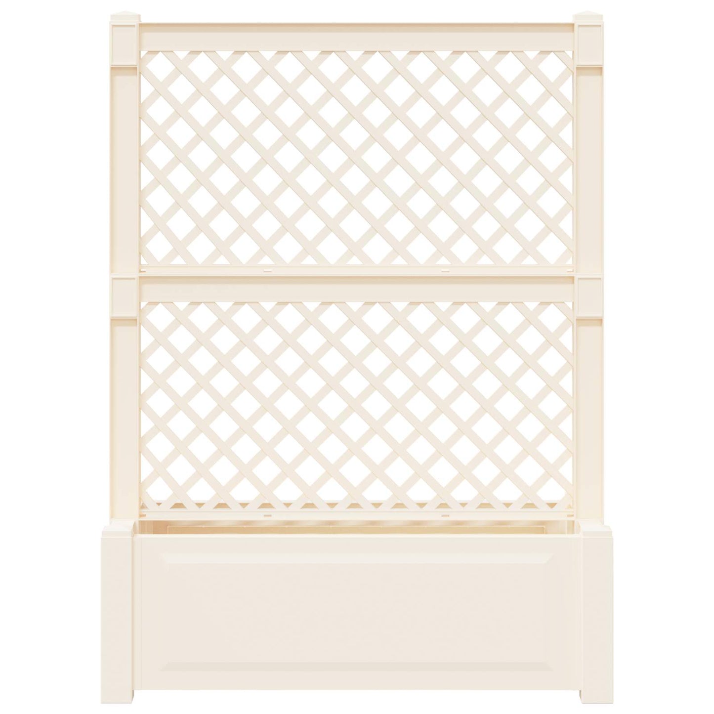 Stor krukke med trellis Hvid 99,5 x 43 x 133,5 PP