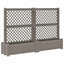Stor krukke med trellis 2 pcs Grå 200 x 43 x 133,5 cm PP