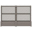 Stor krukke med trellis 2 pcs Grå 200 x 43 x 133,5 cm PP