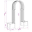 Rosebue med plantekrukke Antracit 168,5 x 43 x 207 cm PP