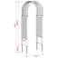 Rosenbue med pigge Antracit 97 x 43 x 218 cm PP