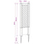 Trellis med Spids Hvid 43 x 6 x 165 cm PP