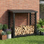 Brændeholder 114 x 46 x 101 cm PP Antracit