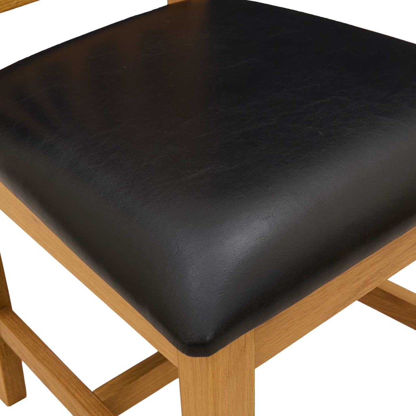 Spisestuestol 2 pcs Massivt Eg Træ Sort 45 x 59 x 92 cm