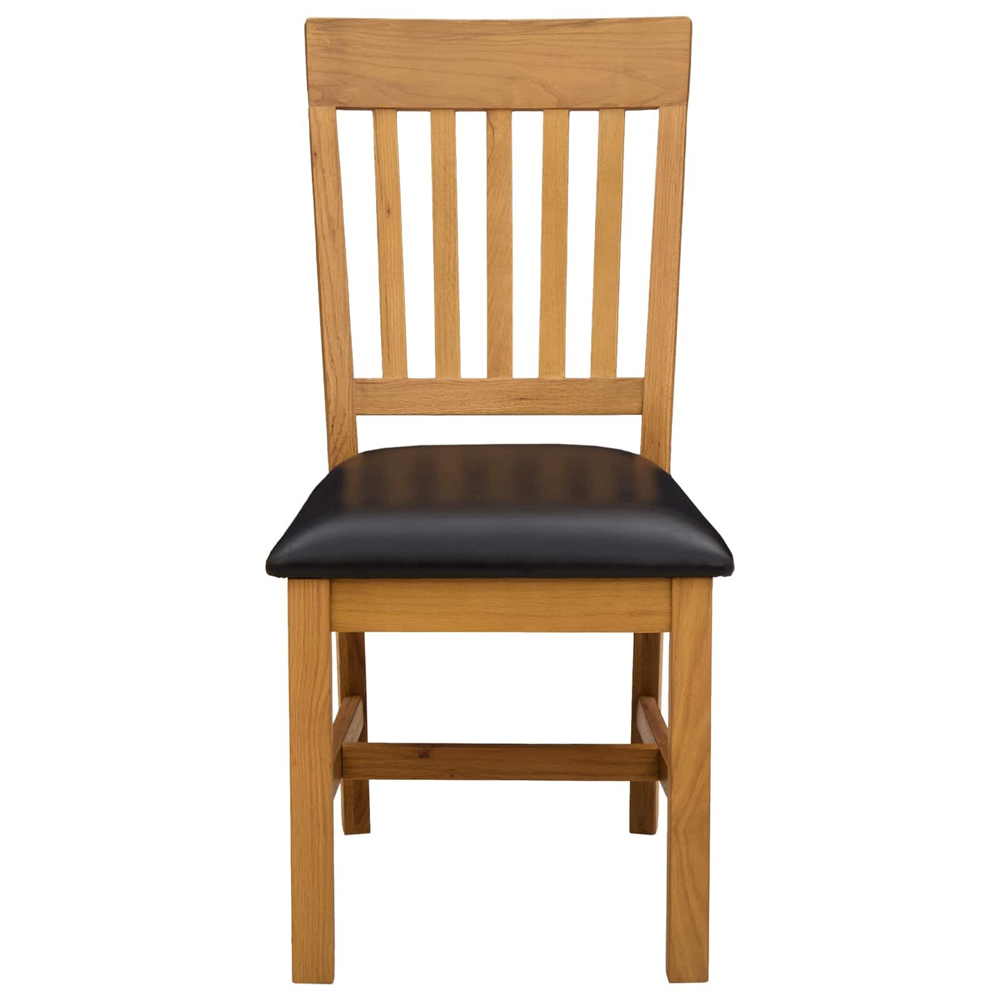 Spisestuestol 2 pcs Massivt Eg Træ Sort 45 x 59 x 92 cm