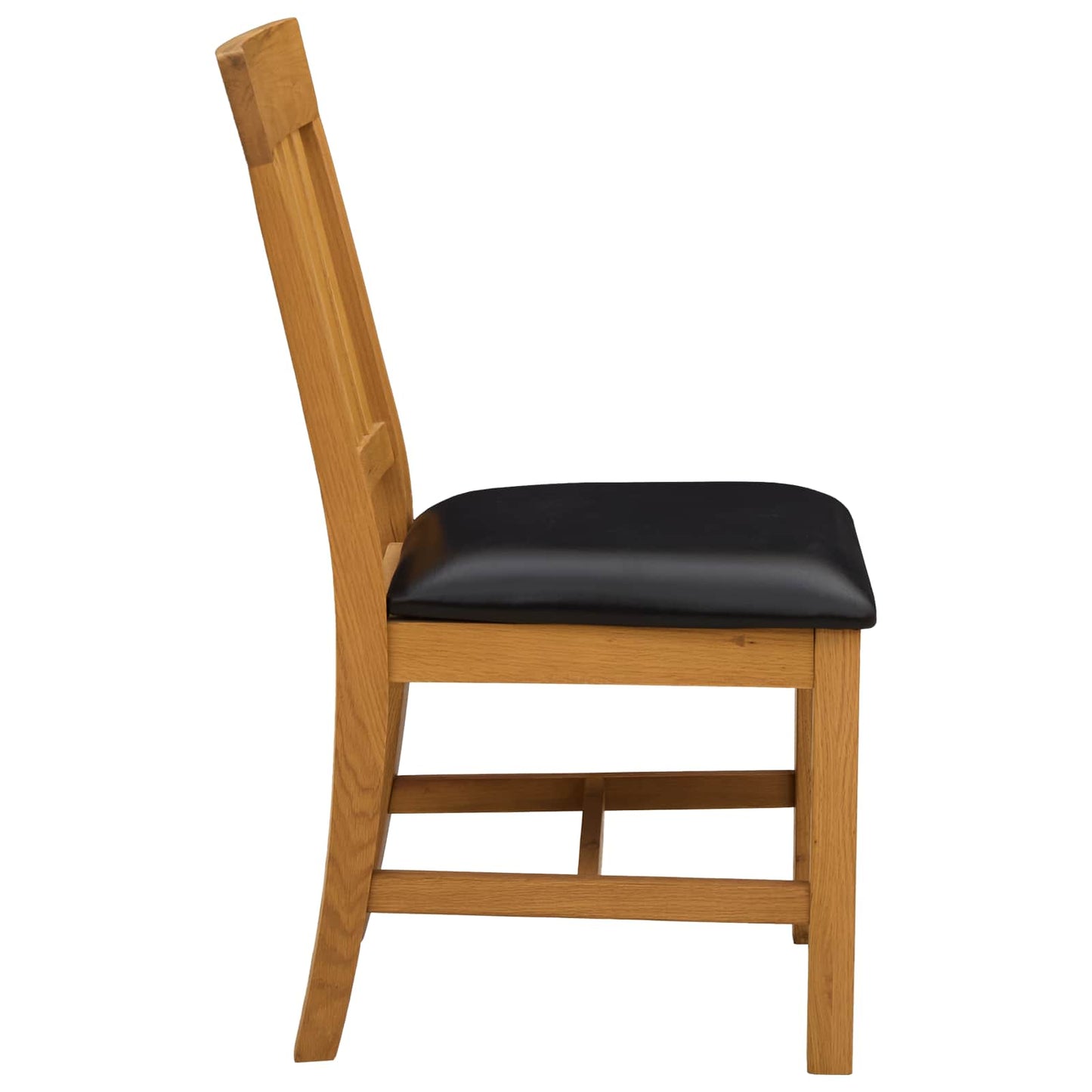 Spisestuestol 2 pcs Massivt Eg Træ Sort 45 x 59 x 92 cm