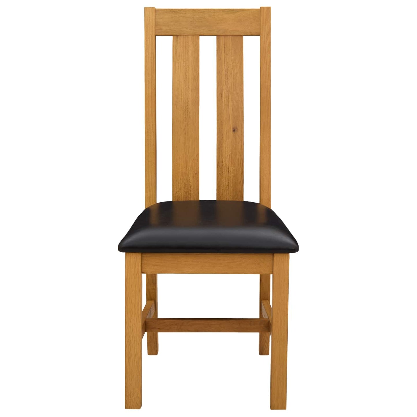 Spisestuestol 2 pcs Massivt Eg Træ Sort 45 x 54 x 100 cm