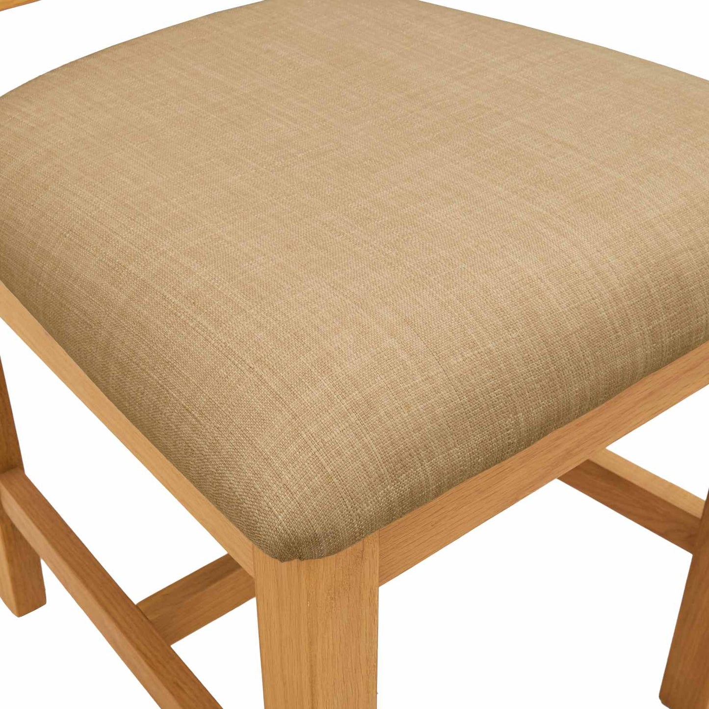 Spisestuestol 2 pcs Massivt Eg Træ Beige 45 x 59,5 x 100 cm