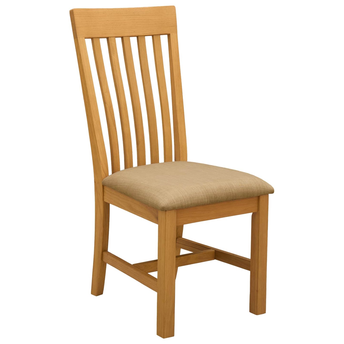 Spisestuestol 2 pcs Massivt Eg Træ Beige 45 x 59,5 x 100 cm