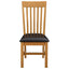 Spisestuestol 2 pcs Massivt Eg Træ Sort 45 x 59,5 x 100 cm
