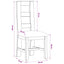 Spisestuestol 2 pcs Massivt Eg Træ Sort 45 x 51 x 105 cm