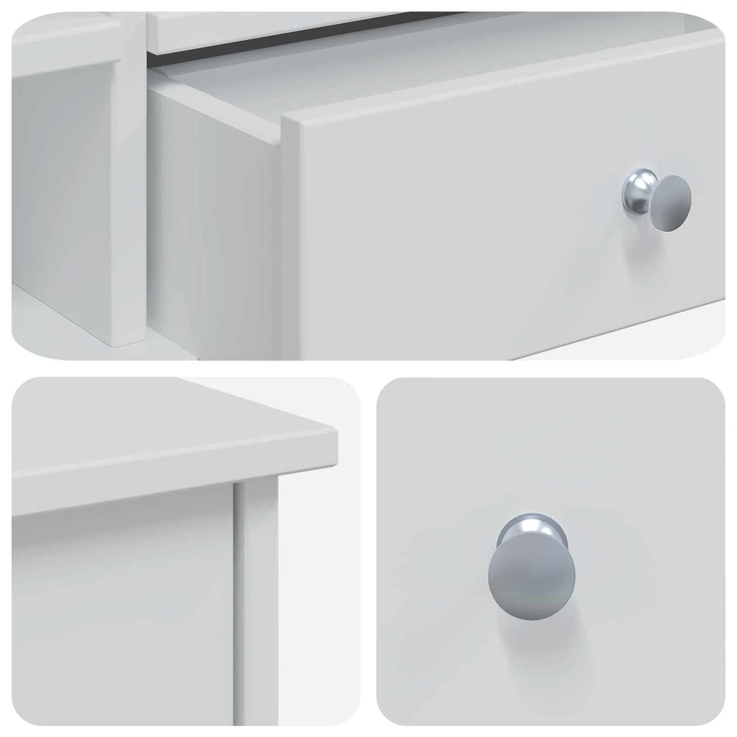Makeupbord Sæt FAUSKE 2 pcs Hvid 100 x 50 x 103,5 cm