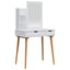 Makeupbord Sæt FAUSKE 3 pcs Hvid 76 x 50 x 143 cm