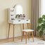 Makeupbord Sæt FAUSKE 3 pcs Hvid 76 x 50 x 143 cm