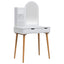 Makeupbord Sæt FAUSKE 3 pcs Hvid 76 x 50 x 143 cm