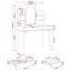 Makeupbord Sæt FAUSKE 4 pcs Hvid 100 x 50 x 143 cm
